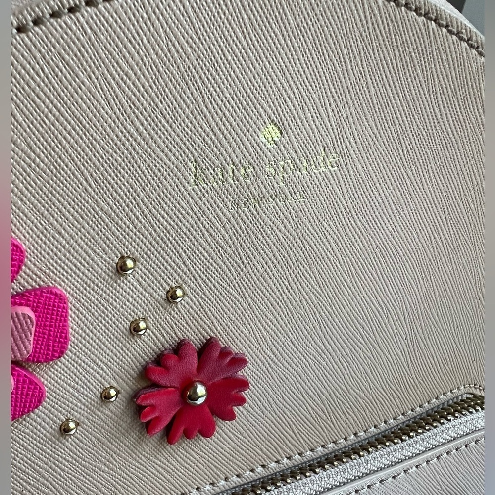 Kate Spade Pink Saffiano Leather Hot stuff Sauce cactus  backpack - Picture 13 of 16